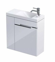 Oristo Silver szafka z umywalką 55x55x22cm biały połysk