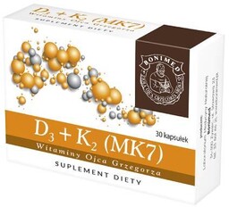 D3 + K2 (MK7) Witaminy Ojca Grzegorza, 30kaps.