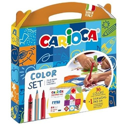 Carioca Specjalny zestaw kolorowych walizek Aktówka z materiałem