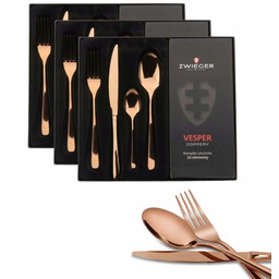 Zwieger Vesper Coppery Komplet Sztućców 72 El