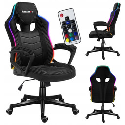 Fotel gamingowy Rgb Huzaro czarny kubełkowy do komputera