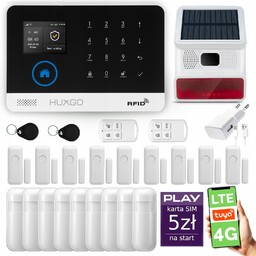 Alarm bezprzewodowy WiFi+ Gsm 4G, Tuya zestaw alarmowy