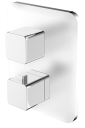 Omnires Parma bateria wannowa podtynkowa termostatyczna chrom/biały PM7436CRB