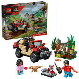 Lego Jurassic World Ucieczka terenówką przed raptorem 76972