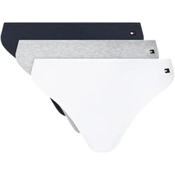 Tommy Hilfiger Damskie stringi prążkowane, wielokolorowe (Lt Grey