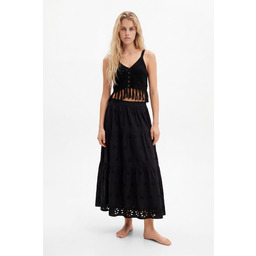 Desigual Krótki szydełkowy top