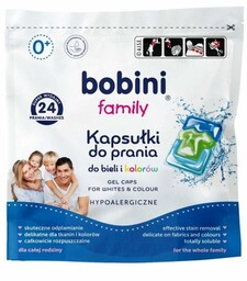 BOBINI FAMILY Kapsułki do prania UNIWERSALNE, 24 szt