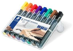 Marker permanentny STAEDTLER 8 kolorów okrągły 352WP8 186282