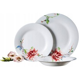 Serwis obiadowy dla 6 osób Flora 18-elementowy