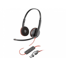 Słuchawki Blackwire 3220 Stereo USB-C Headset +USB-C/A Adapter