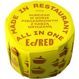 Kurczak w sosie pieczarkowym z kaszą gryczaną, EdRed