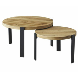 Zestaw dwóch ław Polo dąb artisan / czarny