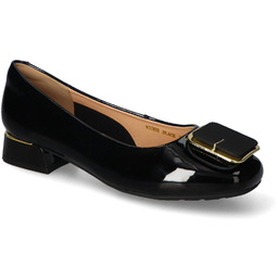 Baleriny Loretta Vitale W5303 Czarne lakier