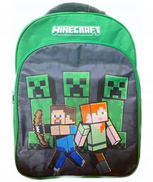 Plecak szkolny dla chłopca, Minecraft, zielony, Fashion UK
