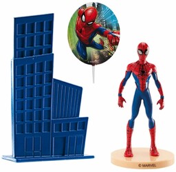 Dekoracyjny zestaw figurek tortowych Spiderman - 1 komplet.
