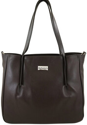Shopperka damska skórzana Barberinis - Brązowa ciemna