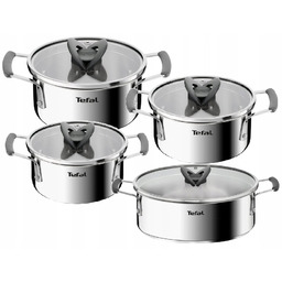 Garnki Patelnia Zestaw Tefal Optispace 5,1L Inox Indukcja