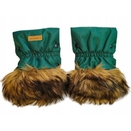 Mufki rękawiczki na zimę do wózka zieleń butelkowa