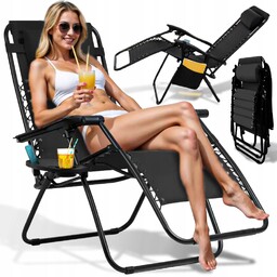 Leżak fotel ogrodowy plażowy rozkładany regulowany zero gravity