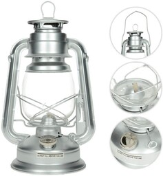 MFH Lampa Naftowa 28 cm Srebrna