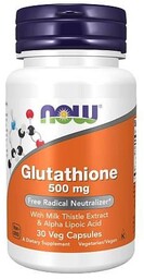 Now Foods Glutathione 500 mg, 30 kaps.