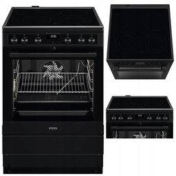 Kuchnia ceramiczna Electrolux Voss Czarna Para AirFry Grill