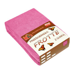 KARO Prześcieradło frotte z gumką 220x240 amarantowe 021