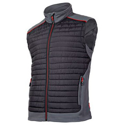 Bezrękawnik ocieplany LAHTI PRO czarno-szaro-czerwony 2XL