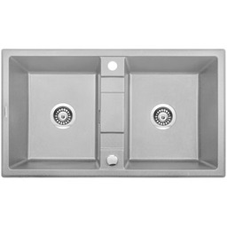 DEANTE Zlewozmywak dwukomorowy Eridan ZQE S203 Szary metalik