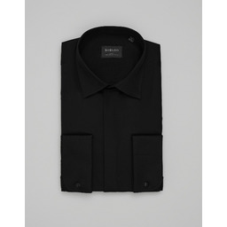 koszula mozza 00656 na spinki czarna slim fit