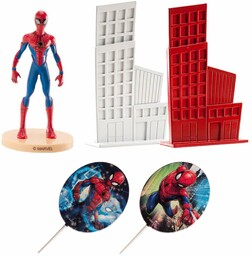 Dekoracyjny zestaw figurek tortowych Spiderman - 1 komplet.