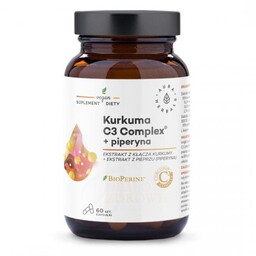 Kurkuma 500 mg C3 Complex + piperyna, Aura