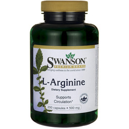 Swanson L-arginina 500mg 200kaps