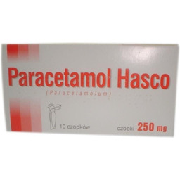 Paracetamol Hasco czopki doodbytnicze 250 mg 10 czop.