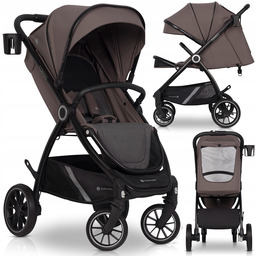 Wózek Spacerowy Spacerówka Duże Koła Regulowana Amortyzacja Akcesoria