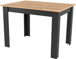 Edinos Nowoczesny prostokątny stół dąb craft + czarny