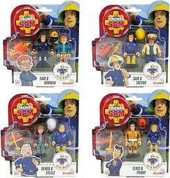 Simba 109251043038 Strażak Sam, zestaw dwóch ruchomych figurek