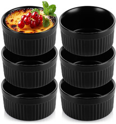 Miseczki do zapiekania ceramiczne czarne 260 ml 12