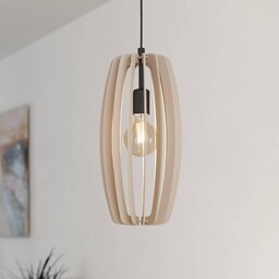 EGLO Lampa wisząca Bajazzara, jeden klosz, kolor piaskowy
