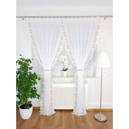 Firana Woal Firanki Z Gipiurą Długie Do Salonu