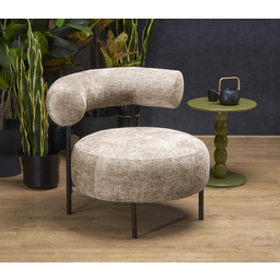 Fotel wypoczynkowy hazard beżowy / czarny halmar