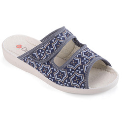 Mjartan, S.r.o Damskie ortopedyczne pantofle domowe niebiesko-szare