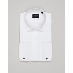 koszula mozza 00655 na spinki biała slim fit