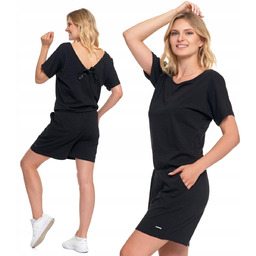 KOMBINEZON DAMSKI KRÓTKI BAWEŁNIANY JEDNOKOLOROWY CASUAL MODNY MORAJ