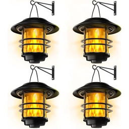 FLOWood Lampy solarne do ogrodu, szkła i metalu,