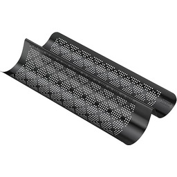 Kaiser Inspiration Perforowana Blacha do Pieczenia Bagietek, Czarny,