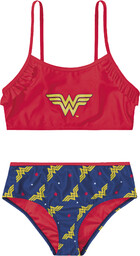 Strój kąpielowy dziewczęcy Bikini/ Wonder Woman/ czerwony