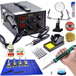 Profesjonalny Duży Zestaw Lutowniczy Stacja Lutownicza Hotair 852D+