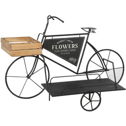 Kwietnik metalowy stojak rower retro na kwiaty 84x132x72