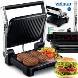 Grill Elektryczny Zelmer Opiekacz Rozkładany Duża Powierzchnia 667cm2